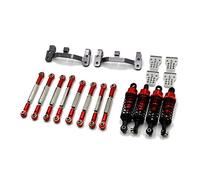 Uinfhyknd la Barra de Acoplamiento de TraccióN de ActualizacióN Amortiguador de Varilla de TraccióN para B14 B24 C14 C24 C34 1/16 RC Piezas de Repuesto de Coche, Rojo