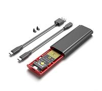 Uinfhyknd M2 SSD NVME Carcasa M.2 USB 3.1 SSD Box Case para M.2 PCIe NVMe M Key 2230/2242/2260/2280 adaptador sin herramientas, color negro