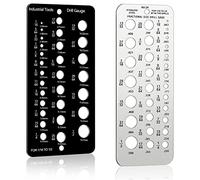 Uinfhyknd Medidor de Broca Medidor de TamañO de Broca Fraccional, Calibre de Broca de TamañO MéTrico de 29 Orificios para Broca de 1/16 1/2 Pulgada