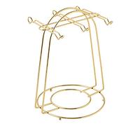Uinfhyknd Nordic Home - Soporte para tazas de café de mesa de cocina, soporte para 6 tazas, organizador de drenaje de metal dorado