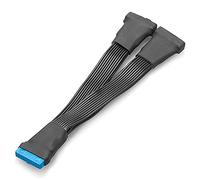 Uinfhyknd Placa base de 2 unidades USB 3.0 de 19 , encabezado, 1 a 2 divisores, 12 cm, 19 , adaptador interno