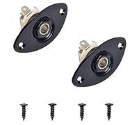 Uinfhyknd Placa de salida ovalada de 1/4 pulgadas, placa de salida de conector para guitarra eléctrica, paquete de 2