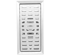 Uinfhyknd - Rejilla cuadrada de acero inoxidable para baño, ducha, desagüe de suelo sanitario, 20 cm x 10 cm