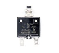 Uinfhyknd Soporte para panel restaurable, interruptor térmico, 1 x 5 A, interruptor de circuito, 12 V/24 V, con tapa impermeable