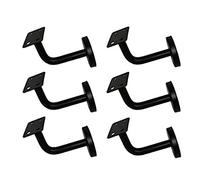 Uinfhyknd Soporte para pasamanos para escaleras de acero inoxidable de 6 piezas, soporte para riel para escaleras para trabajos pesados, soportes para barandilla para rieles planos, 60 mm x 60 mm