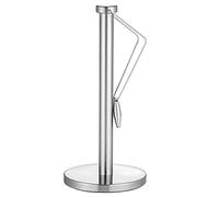 Uinfhyknd Soporte para toallas de papel con base para cocina, de acero inoxidable, que el papel se caiga