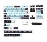 Uinfhyknd Teclado Subtitulado Colorante FR Layout PBT Keycaps para MX Switch Keyboard Cherry Keycap FR Keycap 135