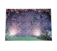 Uinfhyknd Telón de fondo para fotografía de pared de flores de 7 x 5 pies, fondo de ladrillo de Stuido