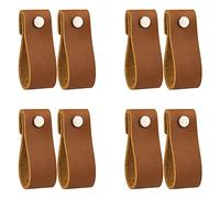 Uinfhyknd Tiradores de para Cajones, 8 Perillas de para Tocador, Manijas de Puro Hechas Mano para Puertas y Cajones de Gabinetes (MarróN)