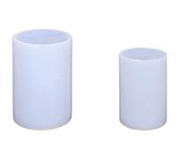 Uinfhyknd Vela cilíndrica para hacer velas, vela de pilar de silicona para molde epoxi de fundición de resina (2 unidades)