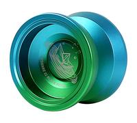 Uinfhyknd X2 Yoyo Competitivo, Yoyo para Principiantes Yoyo de AleacióN, FáCil de Devolver y Trucos de PráCtica, Azul Verde
