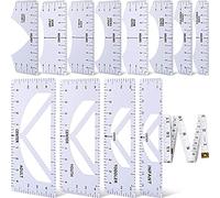 Uinfhyknde GuíA de Regla de Camiseta de 13 Piezas, de Regla de Camiseta, Reglas de ImpresióN de Bricolaje para DiseñO de Centro de Camiseta de Prensa de