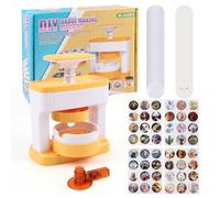 UIOK Maquina Hacer Chapas, Máquina para Hacer Insignias de 55 mm Máquina para Hacer Botones con 48 Kits de Botones, Maquina Chapas Personalizadas Kit de Creador de Insignias para DIY Chapas