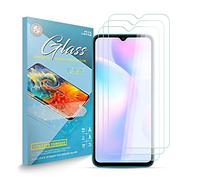 UIOK Protector de Pantalla Compatible paraXiaomi Redmi 9AX Anti Rayones, Sin Burbujas y con Una Dureza de 9H Película de HD Transparente y Fina Compatible para Xiaomi Redmi 9A
