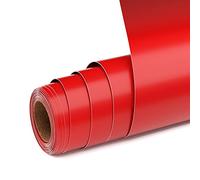 UIOK Vinilo Adhesivo Permanente, Mate Rojo Vinilo Permanente para Cricut, 30,5 cm x 457,7 cm Rollo de Vinil Roj-o para Cerámica, Vidrio, Taza (Rojo)