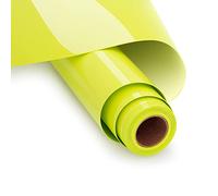 UIOK Vinilo Textil Termoadhesivo 30 x 365 cm HTV, Amarillo Neón - Rollo de Transferencia de Calor para DIY Camisetas y Más Telas