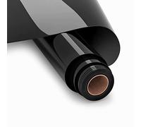 UIOK Vinilo Textil Termoadhesivo 30 x 365 cm HTV Negro - Rollo de Transferencia de Calor para DIY Camisetas y Más Telas, Fácil de Cortar