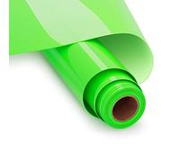 UIOK Vinilo Textil Termoadhesivo 30 x 365 cm HTV, Verde Neón Rollo de Transferencia de Calor para DIY Camisetas y Más Telas