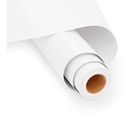 UIOK Vinilo Textil Termoadhesivo 30 x 365 cm HTV Vinilo Textil, Rollo de Vinilo Transferencia de Calor Vinilo Termoadhesivo Textil para DIY Camisetas y Más Telas, Fácil de Cortar (Blanco)
