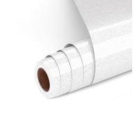 UIOK Vinilo Textil Termoadhesivo Brillo Blanco Colorido, Brillo HTV 30.5x182cm Vinilo de Transferencia de Calor con Purpurina para Cricut, Lámina para Plóter Textil para Camisetas (Blanco Colorido)
