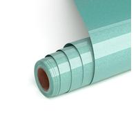UIOK Vinilo Textil Termoadhesivo Brillo Oro Claro, Brillo HTV 30.5x182cm Vinilo de Transferencia de Calor con Purpurina para Cricut, Lámina para Plóter Textil para Camisetas (Brillo Oro Claro)