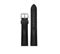 UIONBUN Watch Strap,Cowhide Watchband Watch Strap 16mm 18mm 19mm 20mm 21mm 22mm 24mm for Men for Women Leisurely (Band Color : Black red, Size : 19mm)(Black Black,21mm)