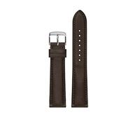 UIONBUN Watch Strap,Cowhide Watchband Watch Strap 16mm 18mm 19mm 20mm 21mm 22mm 24mm for Men for Women Leisurely (Band Color : Black red, Size : 19mm)(Dark Brown,19mm)