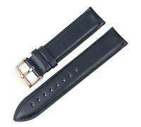 UIONBUN Watch Strap,Watch Accessories Watch Band Knot Genuine Leather Watch Strap Watchbands Bracelets Leisurely (Band Color : Coffee-Silver, Band Width : 16mm)(Blue-Rose,13mm)