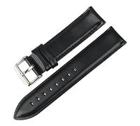 UIONBUN Watch Strap,Watch Accessories Watch Band Knot Genuine Leather Watch Strap Watchbands Bracelets Leisurely (Band Color : Coffee-Silver, Band Width : 16mm)(Black-A-Silver,16mm)