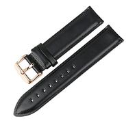 UIONBUN Watch Strap,Watch Accessories Watch Band Knot Genuine Leather Watch Strap Watchbands Bracelets Leisurely (Band Color : Coffee-Silver, Band Width : 16mm)(Black-A-Rose,16mm)