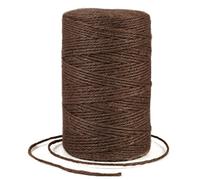 Uiopa Cuerda de Yute 2mm 200m/656 Feet Cuerda Cañamo Natural SOGA Fina Cordel Yute, Cuerda Huerto Hilo de Yute para Floristería, Jardín, Bricolaje Manualidades, Decoración y Embalaje (Café)