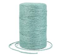 Uiopa Cuerda de Yute 2mm 200m/656 Feet Cuerda Cañamo Natural SOGA Fina Cordel Yute, Cuerda Huerto Hilo de Yute para Floristería, Jardín, Bricolaje Manualidades, Decoración y Embalaje (Turquesa)