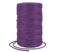 Uiopa Cuerda de Yute 2mm 200m/656 Feet Cuerda Cañamo Natural SOGA Fina Cordel Yute, Cuerda Huerto Hilo de Yute para Floristería, Jardín, Bricolaje Manualidades, Decoración y Embalaje (Morado Oscuro)