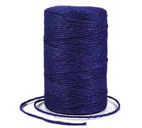 Uiopa Cuerda de Yute 2mm 200m/656 Feet Cuerda Cañamo Natural SOGA Fina Cordel Yute, Cuerda Huerto Hilo de Yute para Floristería, Jardín, Bricolaje Manualidades, Decoración y Embalaje (Azul)