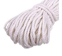 Uiopa Cuerda de Yute 5mm x 10m Cordel Yute Natural Cuerda Cañamo 4 Capas de Cuerda Yute Gruesa, SOGA Gruesa para Decoración de Jardín, Rascador para Gatos, Colgar Fotos, Jardinería (Blanco)