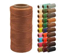Uiopa Hilo Encerado, 0,8mm x 270m Plano Coser de Cuero Encerado, Hilos de Coser Encerado de Bobina para Proyectos de Cuero, Reparación de Calzado, Encuadernación, Manualidades