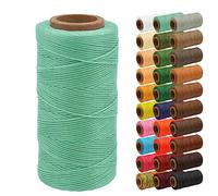 Uiopa Hilo Encerado, 0,8mm x 270m Plano Coser de Cuero Encerado, Hilos de Coser Encerado de Bobina para Proyectos de Cuero, Reparación de Calzado, Encuadernación, Manualidades