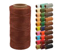 Uiopa Hilo Encerado, 0,8mm x 270m Plano Coser de Cuero Encerado, Hilos de Coser Encerado de Bobina para Proyectos de Cuero, Reparación de Calzado, Encuadernación, Manualidades