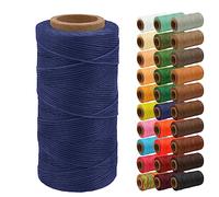 Uiopa Hilo Encerado, 0,8mm x 270m Plano Coser de Cuero Encerado, Hilos de Coser Encerado de Bobina para Proyectos de Cuero, Reparación de Calzado, Encuadernación, Manualidades