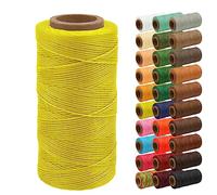 Uiopa Hilo Encerado, 0,8mm x 270m Plano Coser de Cuero Encerado, Hilos de Coser Encerado de Bobina para Proyectos de Cuero, Reparación de Calzado, Encuadernación, Manualidades