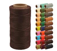 Uiopa Hilo Encerado, 1mm x 200m Plano Coser de Cuero Encerado, Hilos de Coser Encerado de Bobina para Proyectos de Cuero, Reparación de Calzado, Encuadernación, Manualidades