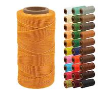 Uiopa Hilo Encerado, 1mm x 200m Plano Coser de Cuero Encerado, Hilos de Coser Encerado de Bobina para Proyectos de Cuero, Reparación de Calzado, Encuadernación, Manualidades