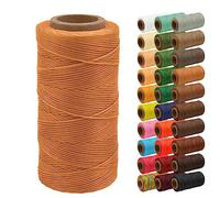 Uiopa Hilo Encerado, 1mm x 200m Plano Coser de Cuero Encerado, Hilos de Coser Encerado de Bobina para Proyectos de Cuero, Reparación de Calzado, Encuadernación, Manualidades