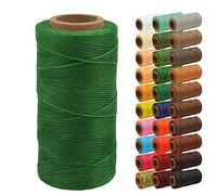 Uiopa Hilo Encerado, 1mm x 200m Plano Coser de Cuero Encerado, Hilos de Coser Encerado de Bobina para Proyectos de Cuero, Reparación de Calzado, Encuadernación, Manualidades