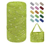 Uiopa Hilo Macrame 1,5mm x 280m, 200g Hilo Brillante para Tejer a Crochet, Lana Crochet de Algodon Cuerda Macrame para Bolsos, Cestas, Decoración, Manualidades