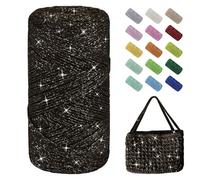 Uiopa Hilo Macrame 1,5mm x 280m, 200g Hilo Brillante para Tejer a Crochet, Lana Crochet de Algodon Cuerda Macrame para Bolsos, Cestas, Decoración, Manualidades