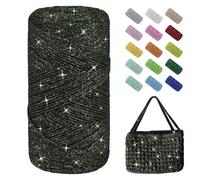 Uiopa Hilo Macrame 1,5mm x 280m, 200g Hilo Brillante para Tejer a Crochet, Lana Crochet de Algodon Cuerda Macrame para Bolsos, Cestas, Decoración, Manualidades