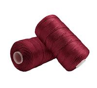 Uiopa Hilo Macrame 1,5mm x 400m, Cuerda Macrame de Nylon para Ganchillo, Banda de Macramé Granate para Bolsos a Crochet, Bricolaje, Decoración, Manualidades