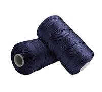 Uiopa Hilo Macrame 1,5mm x 400m, Cuerda Macrame de Nylon para Ganchillo, Hilo Crochet Azul Oscuro para Bolsos a Crochet, Bricolaje, Decoración, Manualidades