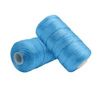 Uiopa Hilo Macrame 1,5mm x 400m, Cuerda Macrame de Nylon para Ganchillo, Hilo Crochet Cielo Azul para Bolsos a Crochet, Bricolaje, Decoración, Manualidades